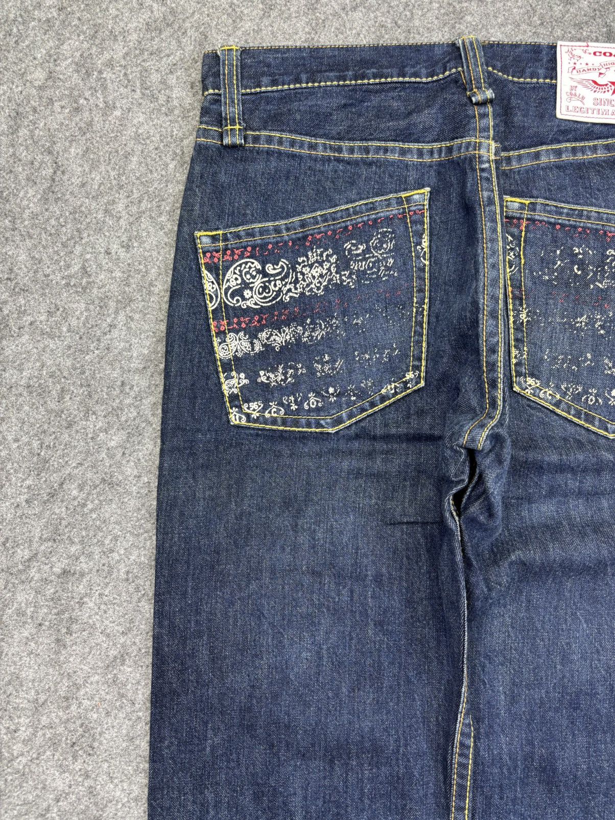 Japanese Brand CO&LU Japan Paisley Print Biker Denim F740 Size US 32 / EU 48 - 14 Thumbnail