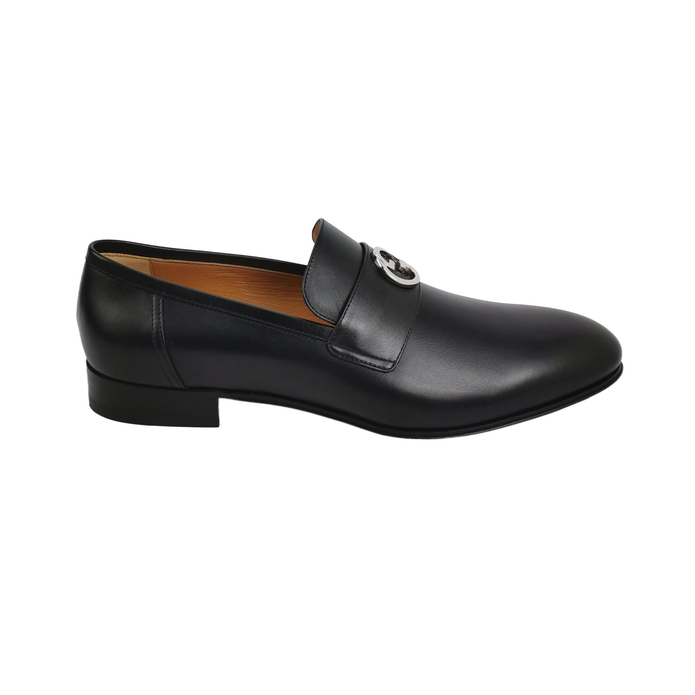 Gucci Gucci Interlocking G Leather Loafers 11.5 Size US 12 / EU 45 - 1 Thumbnail