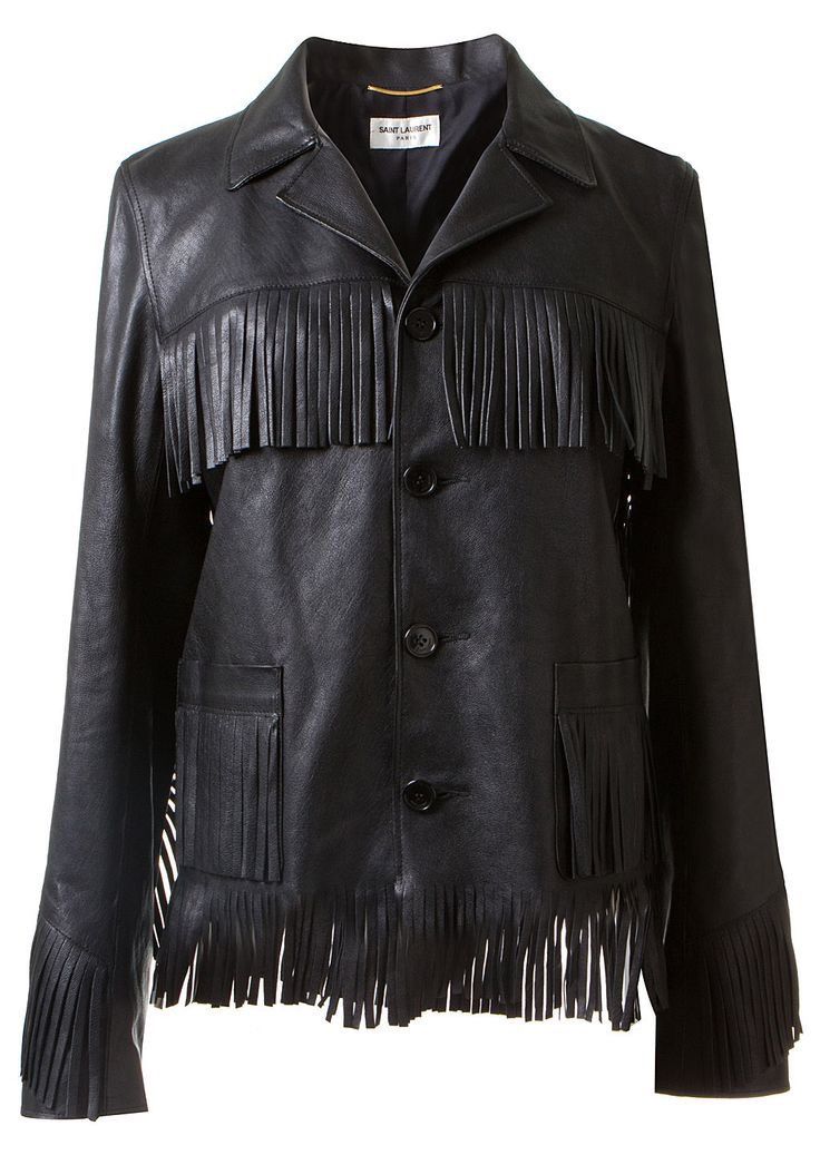 Saint Laurent Paris L12 Curtis Fringe Leather Jacket. Size euro 48 Size M / US 6-8 / IT 42-44 - 5 Thumbnail