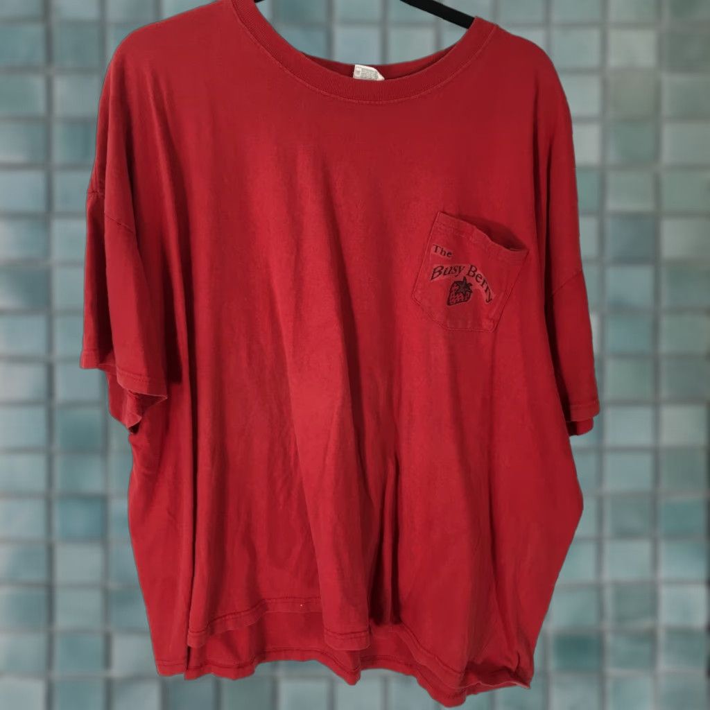 Hanes Hanes Mens Short Sleeve T-Shirt The Busy Berry Red Graphic Tee XXXL Shirt Size US XXL / EU 58 / 5 - 1 Thumbnail