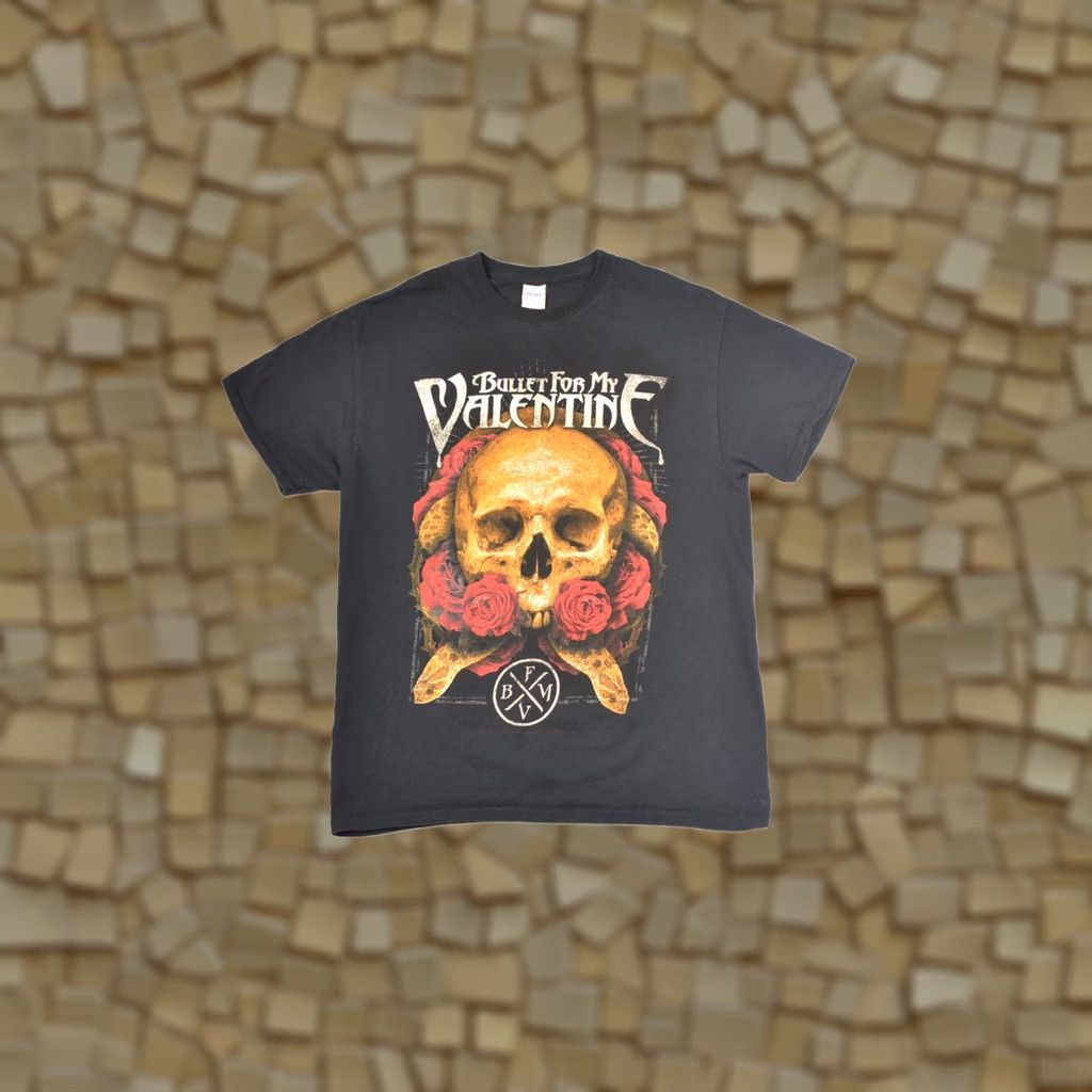 Gildan VINTAGE Bullet for My Valentine Skull Rocker T-Shirt Tee Gildan M Mens Size US M / EU 48-50 / 2 - 1 Thumbnail