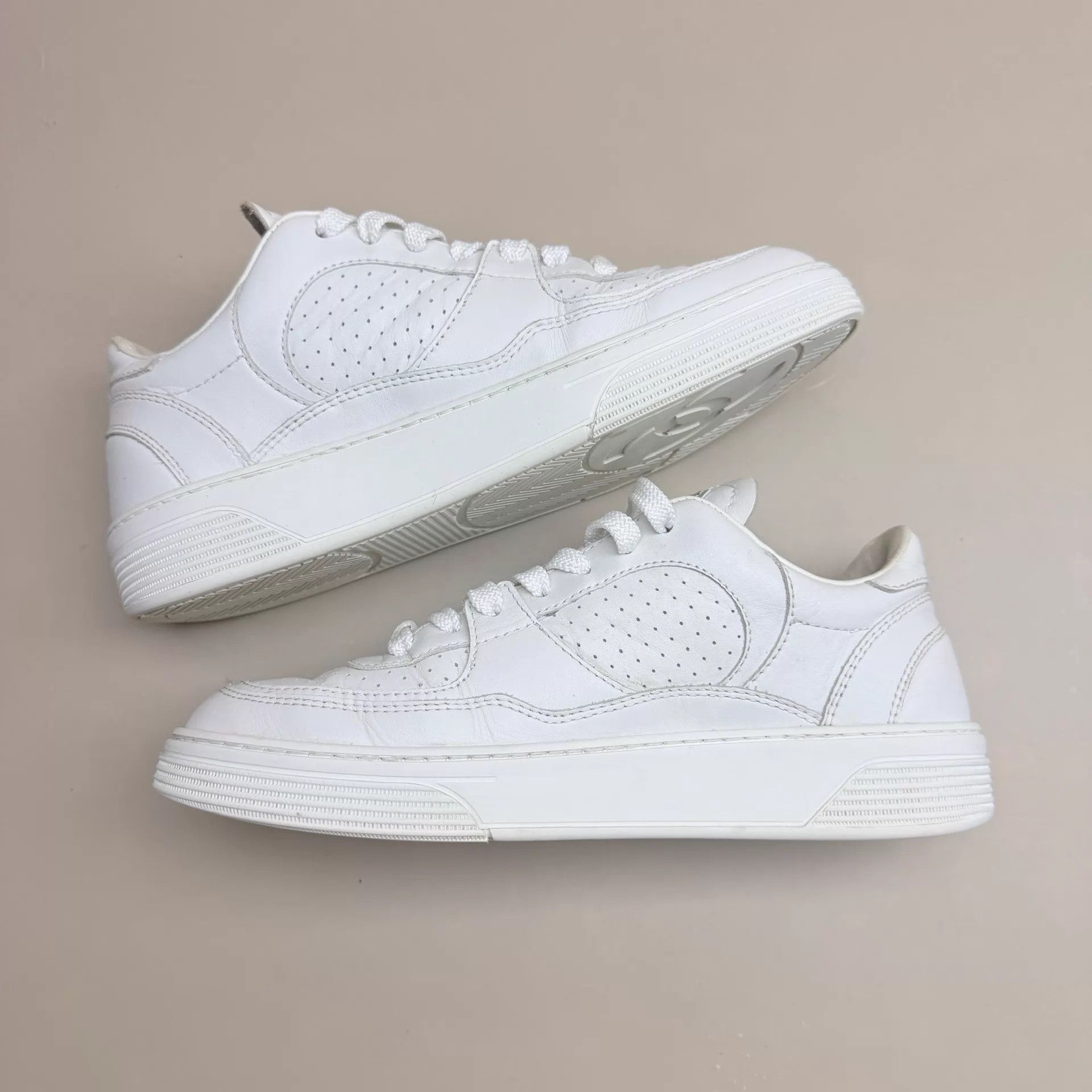 Chanel CHANEL Air Force CC Logo White Sneakers 36 95 New Size US 5.5 / IT 35.5 - 5 Thumbnail