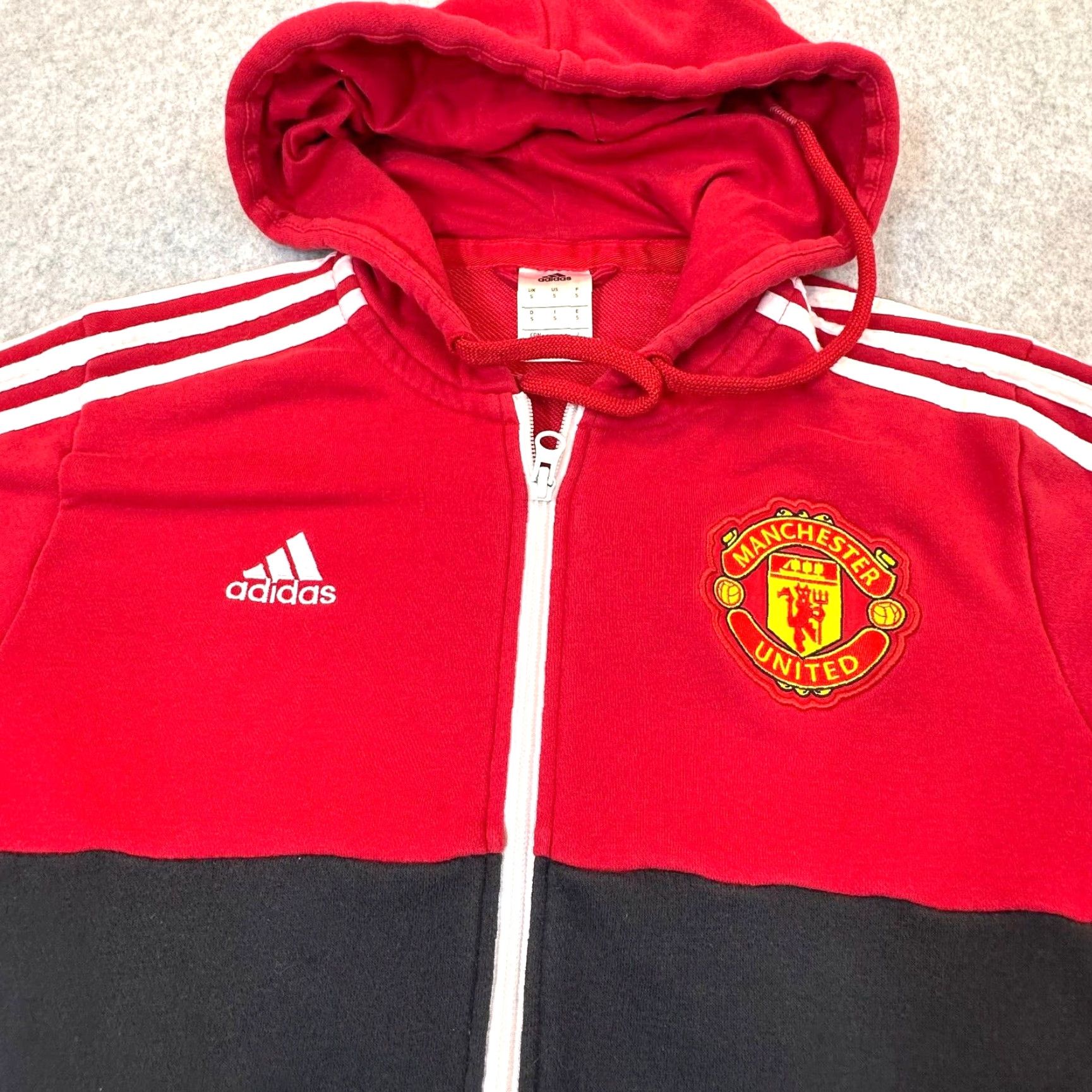 Adidas adidas Manchester United 2016/17 International Soccer Mens Small Hoodie Full Zip Color Block Embroidered Logo Size US S / EU 44-46 / 1 - 3 Thumbnail