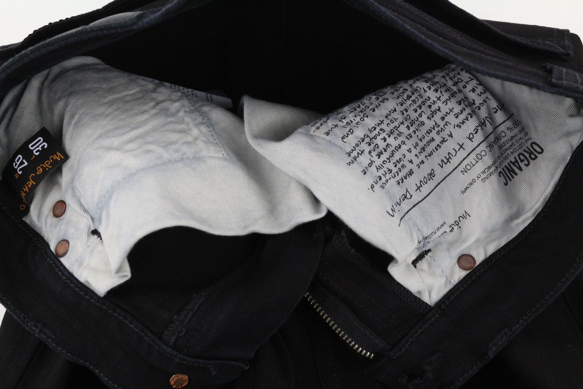 LONG JOHN W26/L30 Slim Cotton Black Jeans 80600