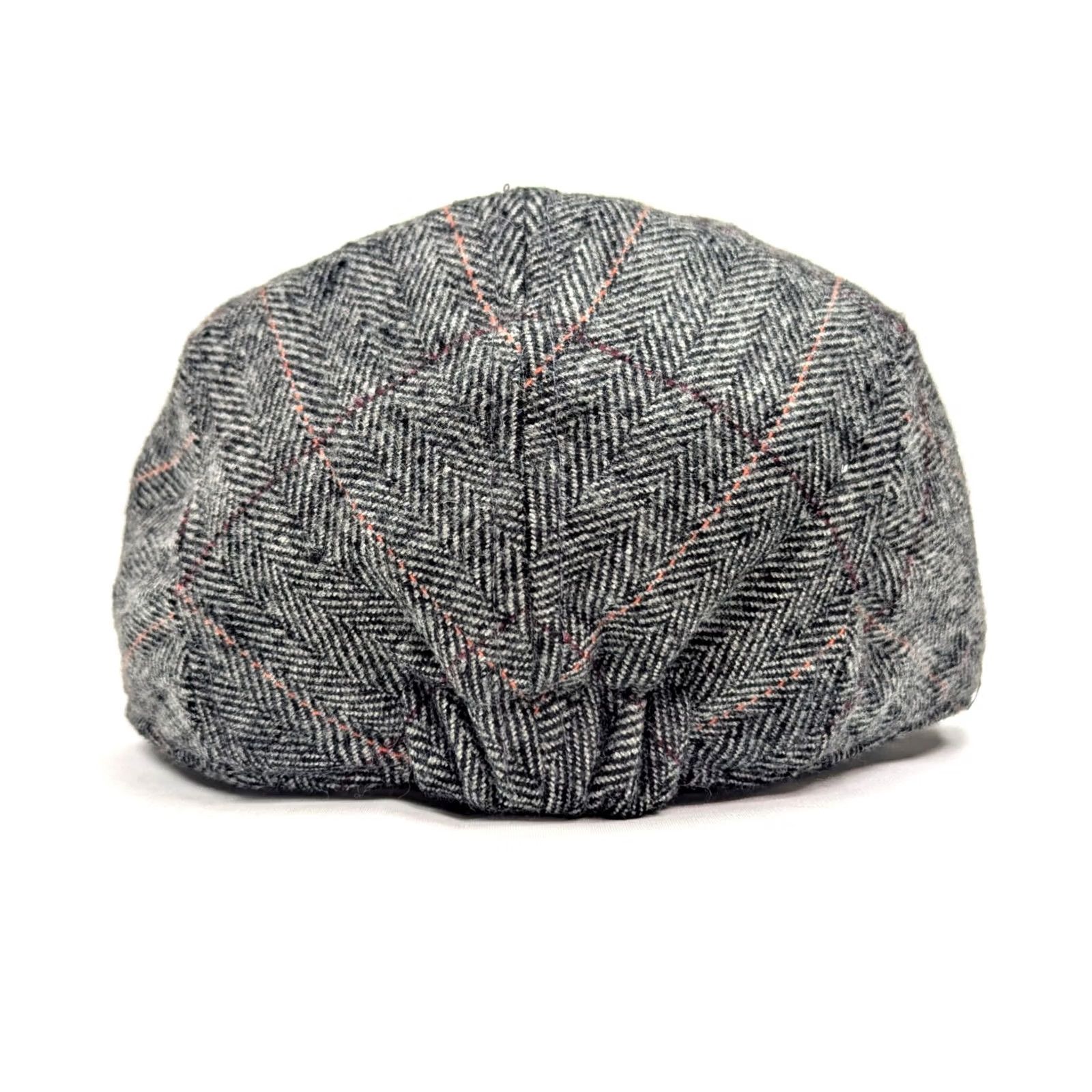 Vintage Wonderful Fashion Newsboy Wool Blend Tweed Herringbone Cabby Cal Hat One Size Velvet? Size ONE SIZE - 3 Thumbnail