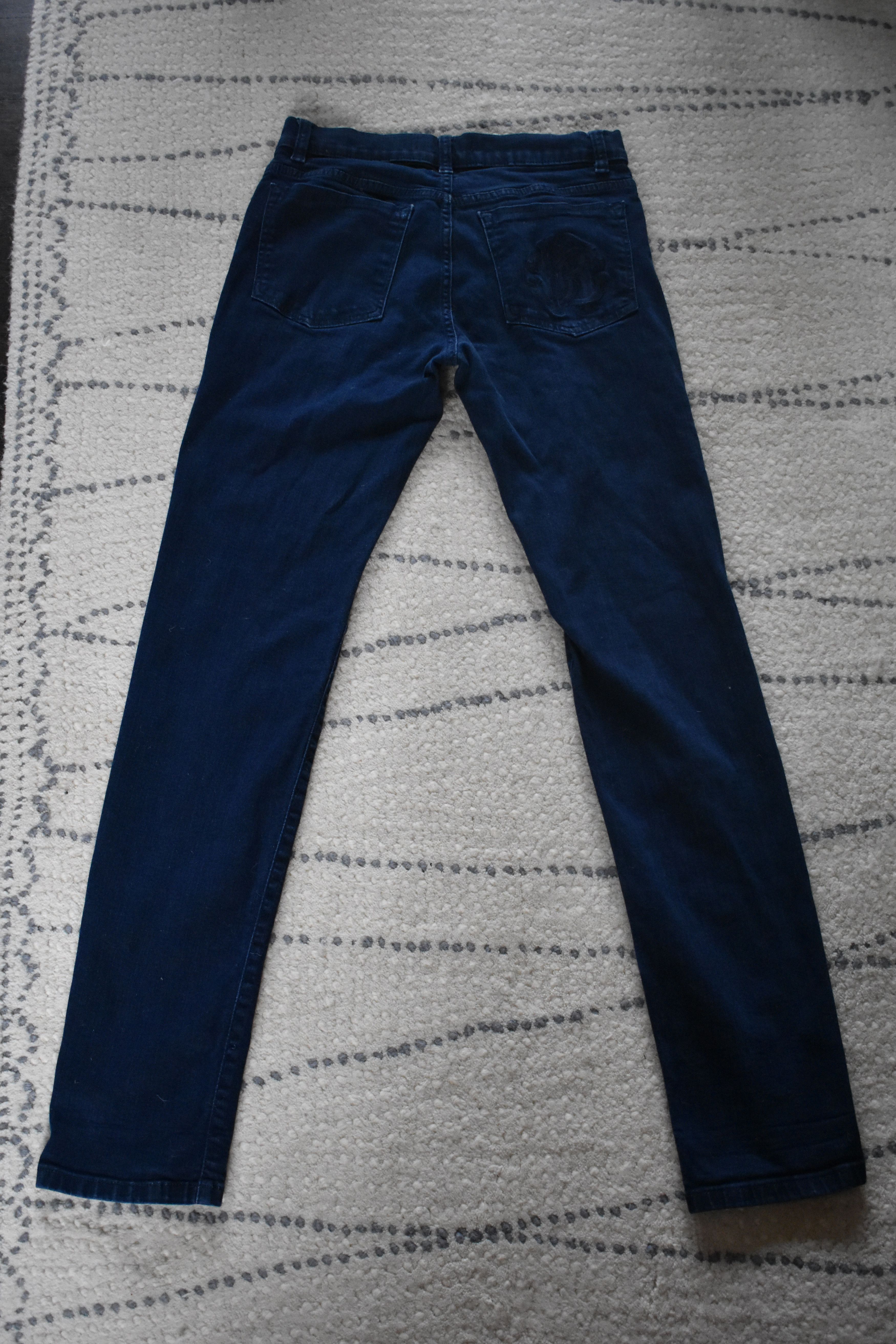 Roberto Cavalli Roberto Cavalli Denim Jeans Navy Embroidered Size US 32 / EU 48 - 2 Thumbnail