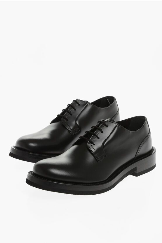 image of Valentino Leather Derby Shoes in Pink, Men's (Size 7)