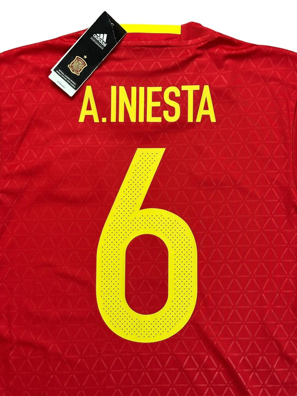 Adidas Spain 2016 Iniesta Home Jersey Size US S / EU 44-46 / 1 - 4 Thumbnail