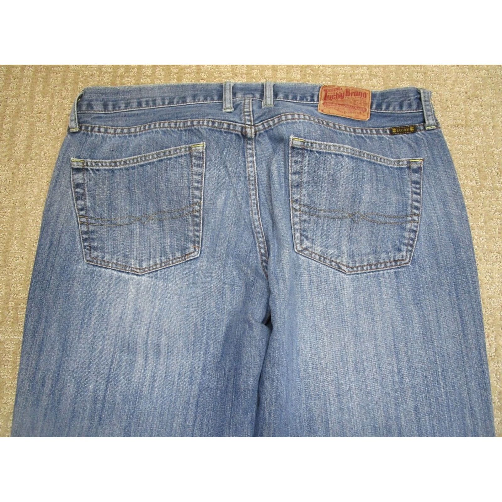 Lucky Brand Lucky Brand Jeans Men 40x32 Blue Button Fly 221 Original Fit Straight Pants Light Wash Size US 40 / EU 56 - 4 Thumbnail