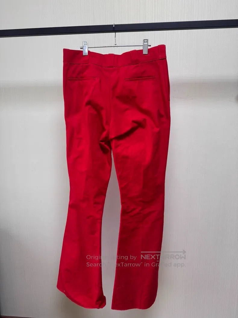 Raf Simons Raf Simons Red Flared Trousers Size US 34 / EU 50 - 2 Thumbnail