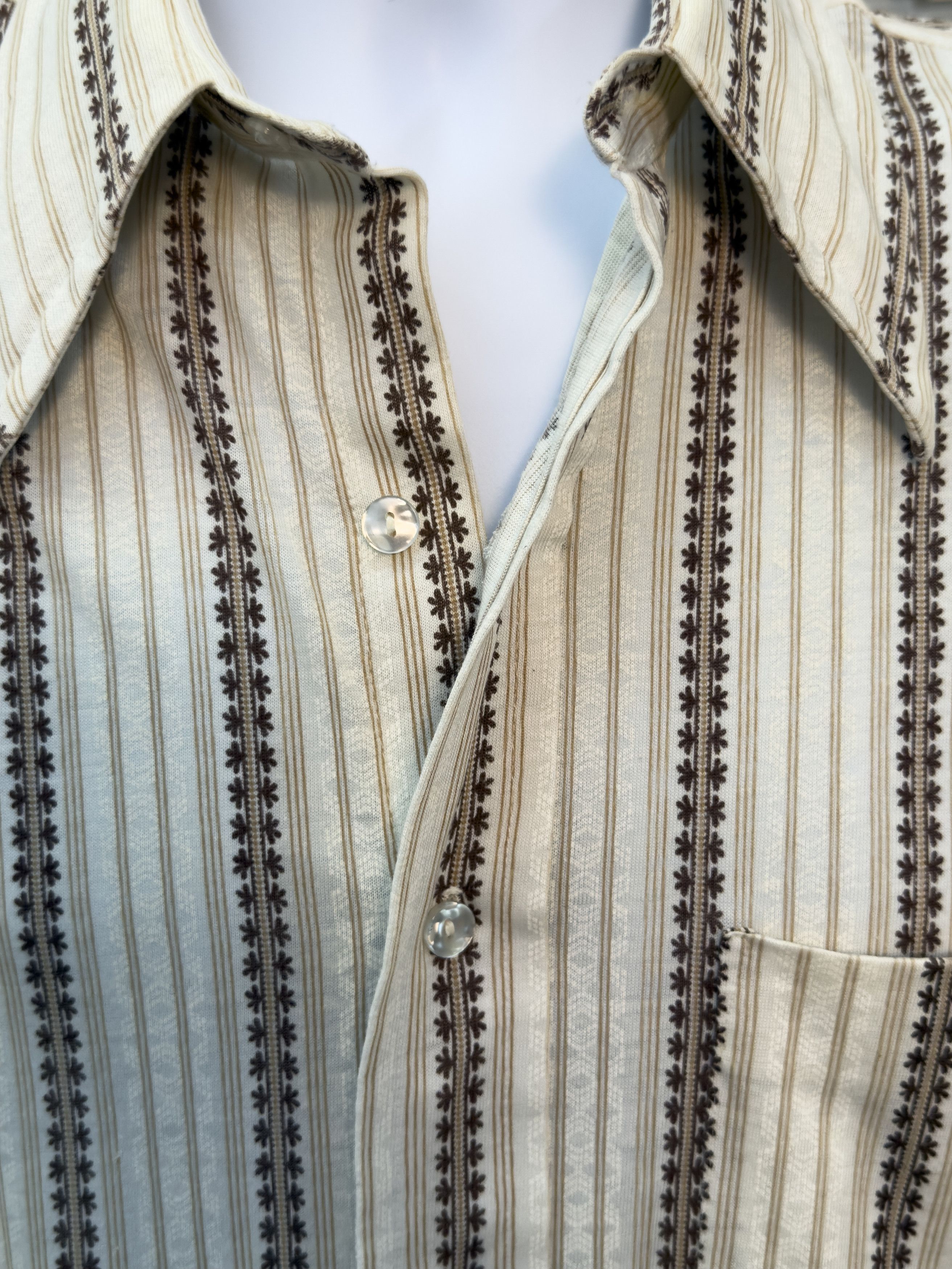 Other Vintage Arrow Knits 70s Striped Short Sleeve Button Up Shirt Size US M / EU 48-50 / 2 - 4 Thumbnail