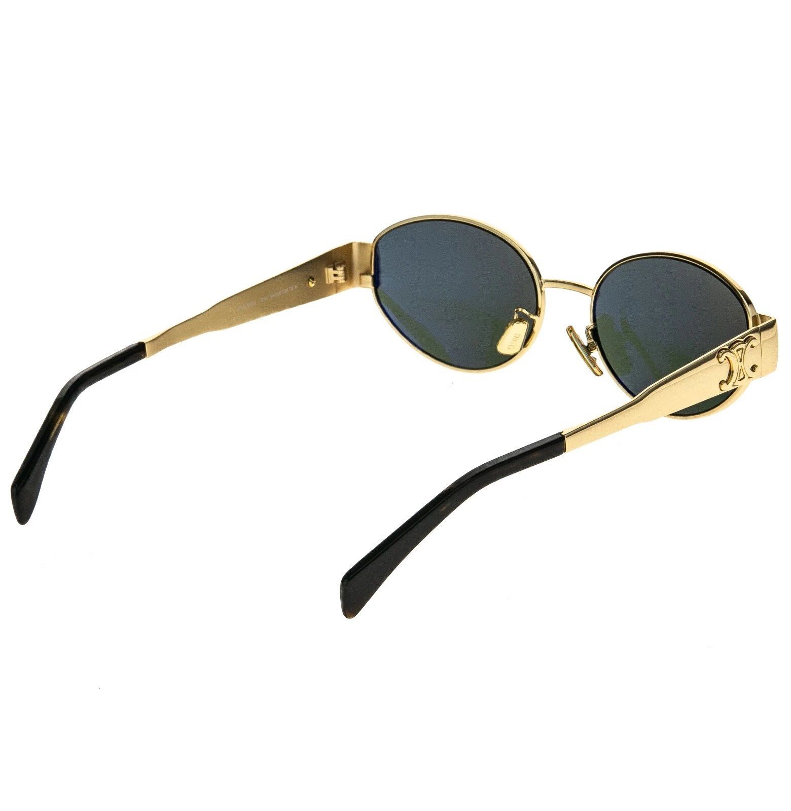 Celine CELINE CL40235U 40235 METAL TRIOMPHE Oval Sunglasses 30N Size ONE SIZE - 2 Thumbnail