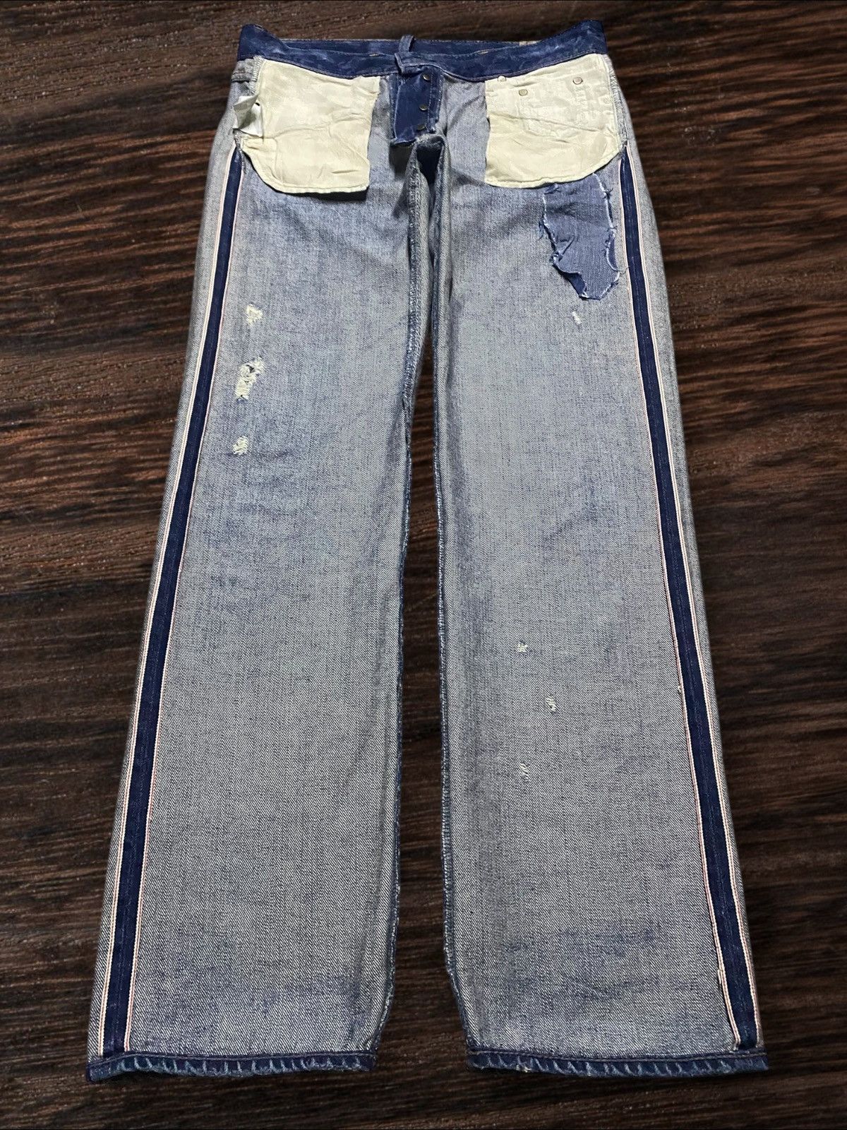 GOA Goa Selvedge Denim Distressed Jeans Size US 30 / EU 46 - 13 Thumbnail