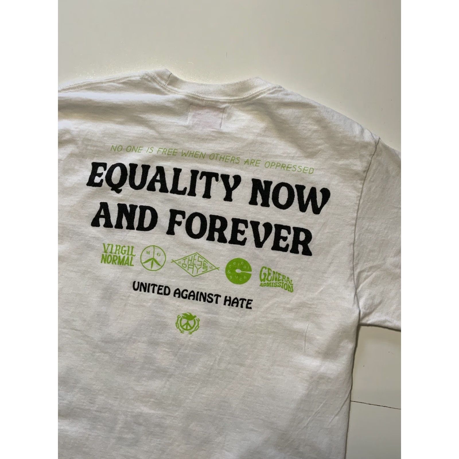 Vintage VINTAGE No Justice No Peace United Against Hate General Admission T-Shirt Sz. M White Mens Size US M / EU 48-50 / 2 - 4 Thumbnail