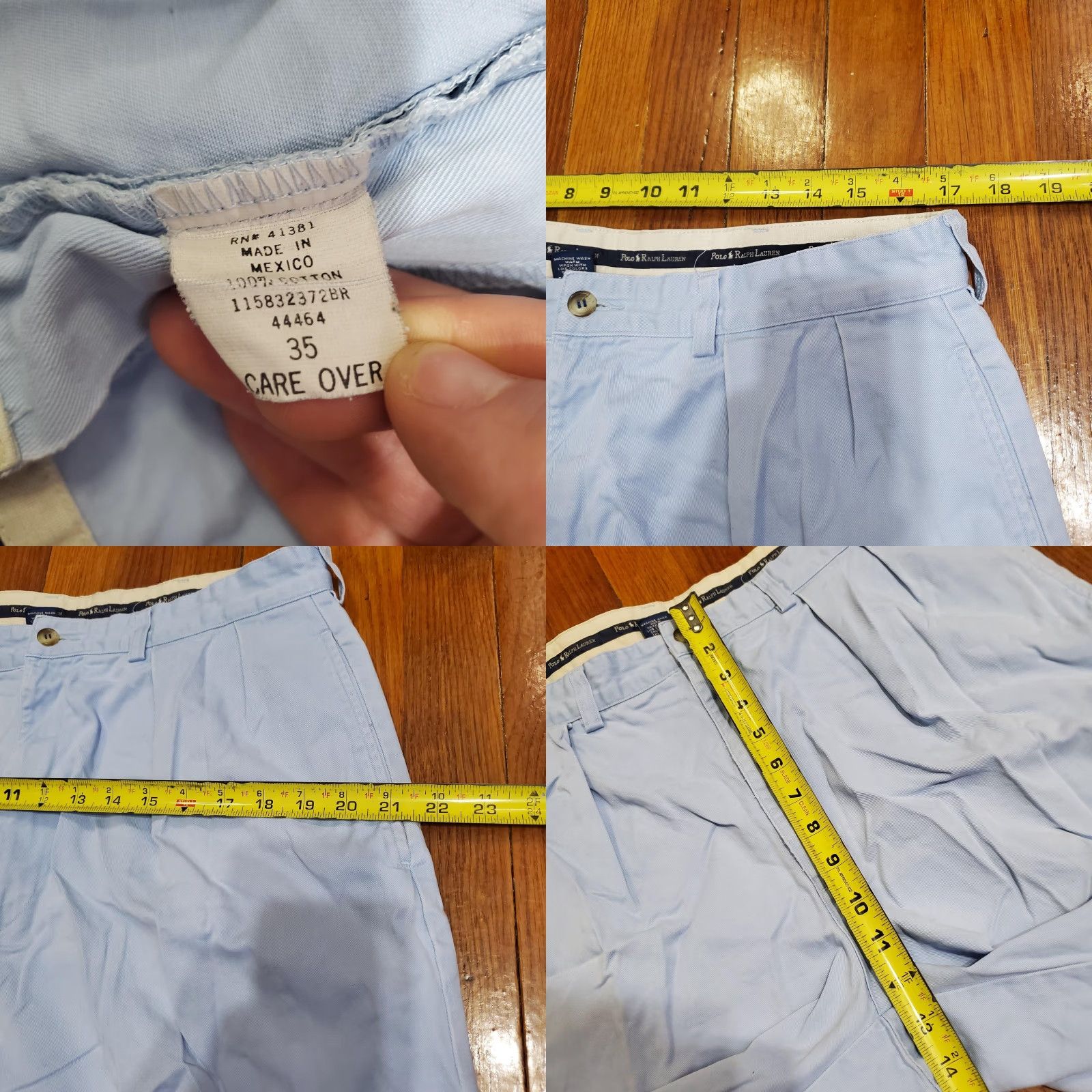 Polo Ralph Lauren Polo Ralph Lauren Shorts Mens 35 Light Blue Tyler Chino Pleated Classic Twill Size US S / EU 44-46 / 1 - 8 Thumbnail