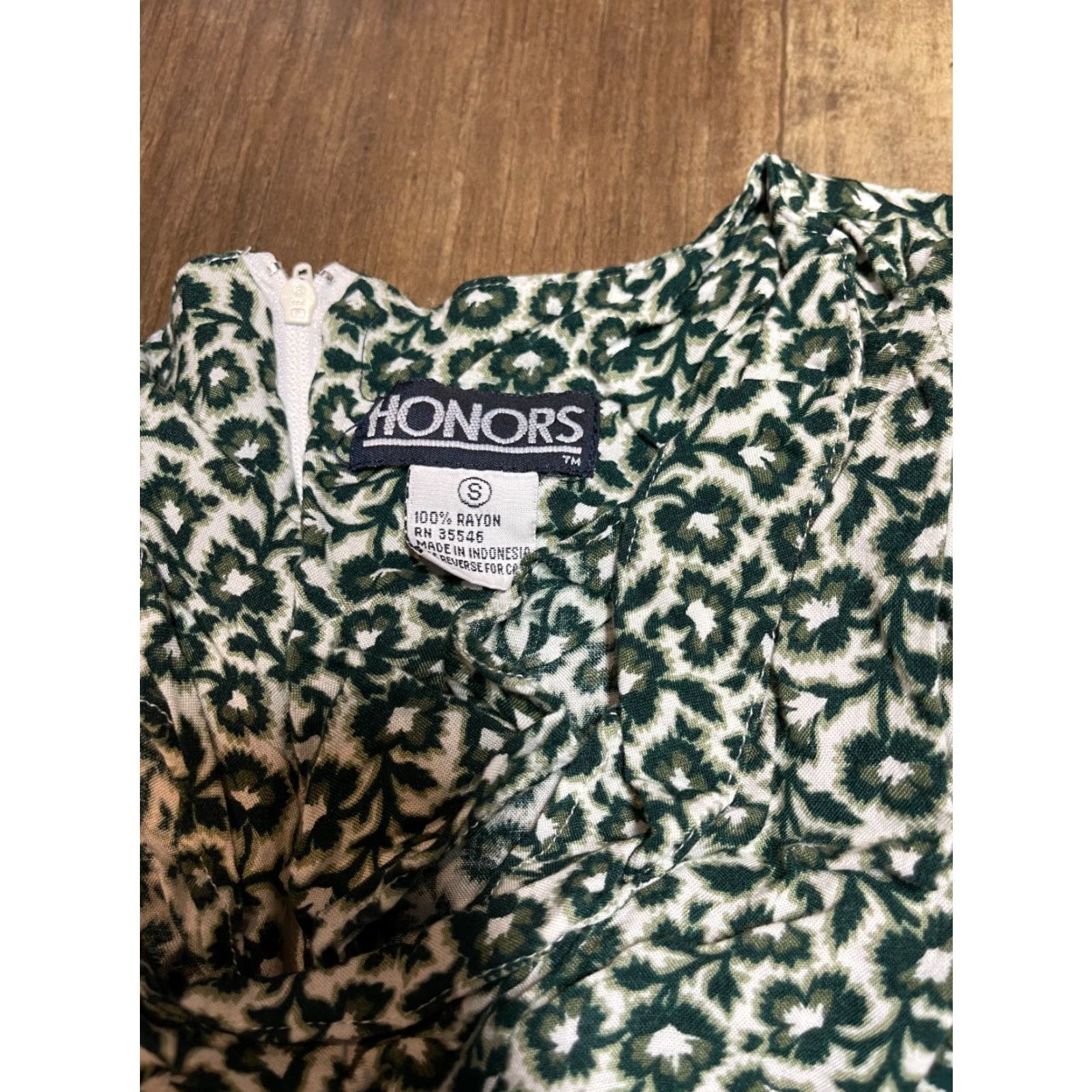 Vintage HONORS Body Suit Womens Size S Green Rayon Size S / US 4 / IT 40 - 4 Thumbnail