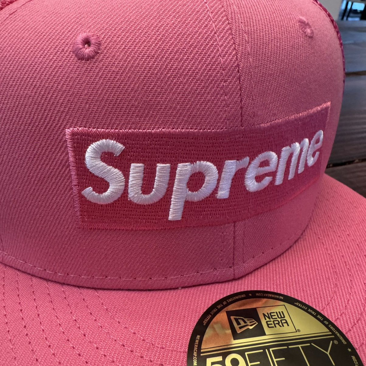 Supreme Supreme New Era Box Logo Mesh Back Fitted Hat Size ONE SIZE - 4 Thumbnail