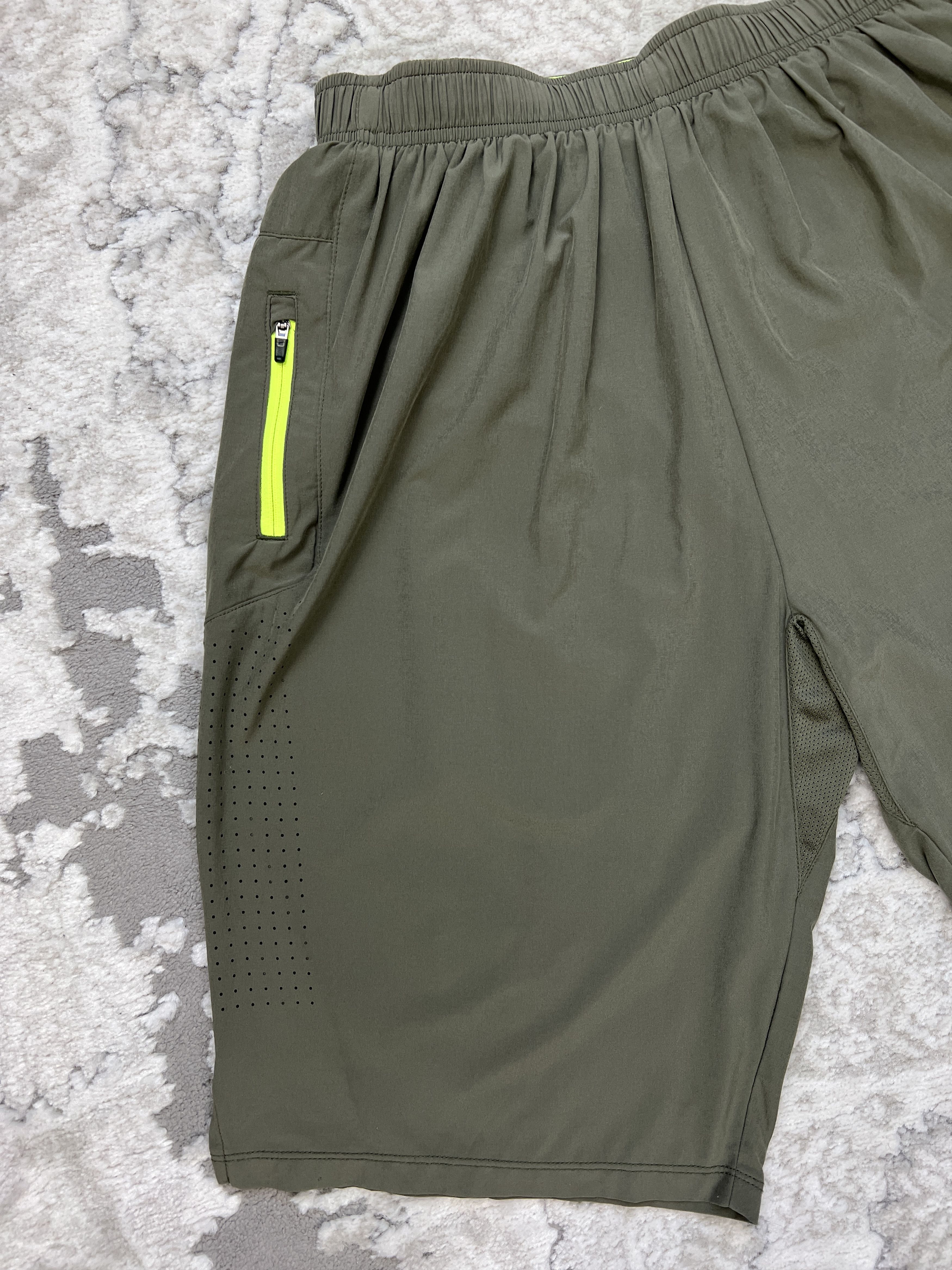 Nike Nike Dri-FIT 2-in-1 Running Training Shorts Sequoia Volt Size US 32 / EU 48 - 2 Thumbnail