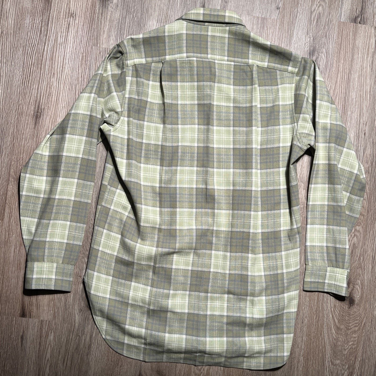 Pendleton 50s Pendleton Wool Plaid Flannel CPO Shirt Mens 15 1/4 VTG Size US L / EU 52-54 / 3 - 14 Thumbnail
