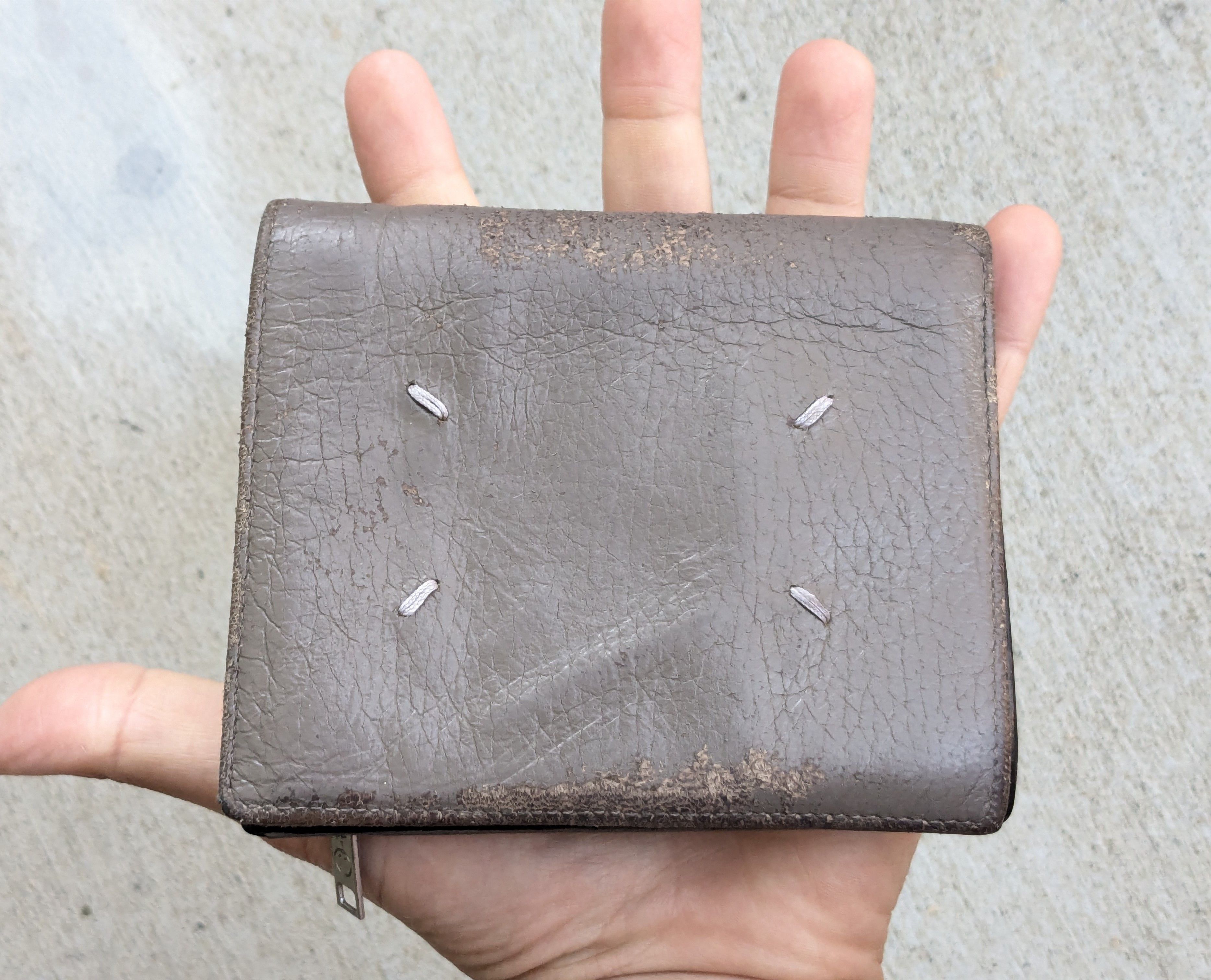 Maison Margiela Maison Margiela Cardholder Wallet Gray Leather Slim Size ONE SIZE - 15 Thumbnail