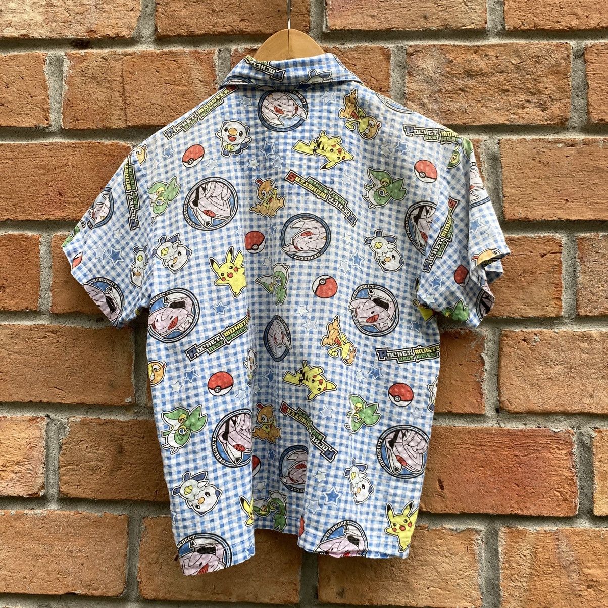 Pokemon Blue Gingham Short Sleeve Shirt with Pokémon Print Size S / US 4 / IT 40 - 2 Thumbnail