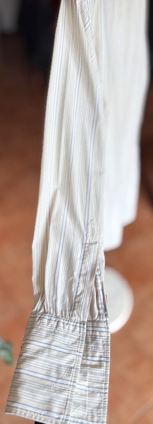 Turnbull & Asser Turnbull & Asser Vintage Striped Dress Shirt - Cream/Blue Size US M / EU 48-50 / 2 - 5 Thumbnail