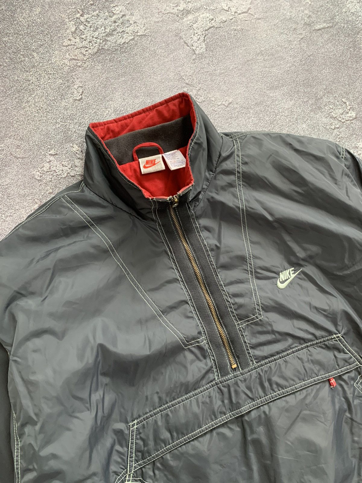 Nike × Vintage Vintage 90’s Nike Oregon Big Logo Anorak Jacket Baggy Fit XL Size US XL / EU 56 / 4 - 4 Thumbnail