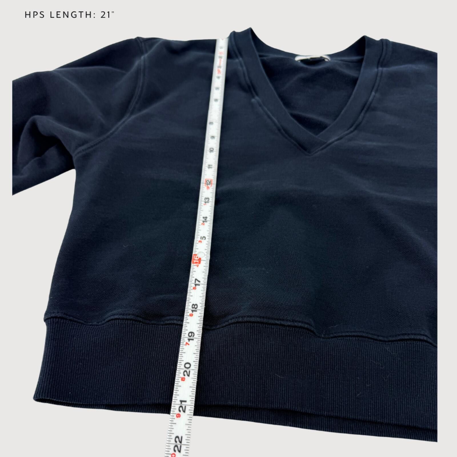 Agolde Agolde Low V Neck French Terry Sweatshirt Navy XS Size US XS / EU 42 / 0 - 6 Thumbnail