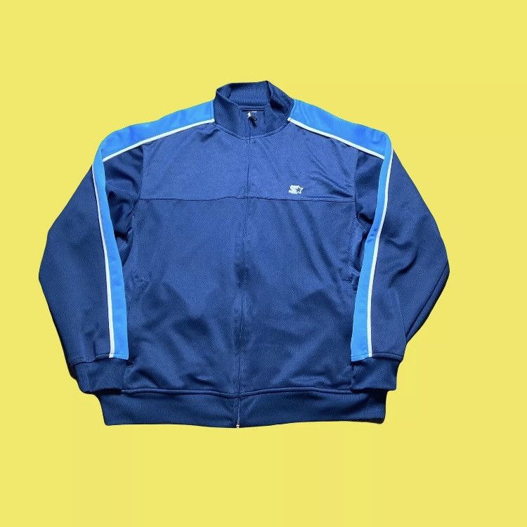 Starter × Vintage Vintage Y2K Starter Track Jacket Navy Blue Size US M / EU 48-50 / 2 - 1 Thumbnail