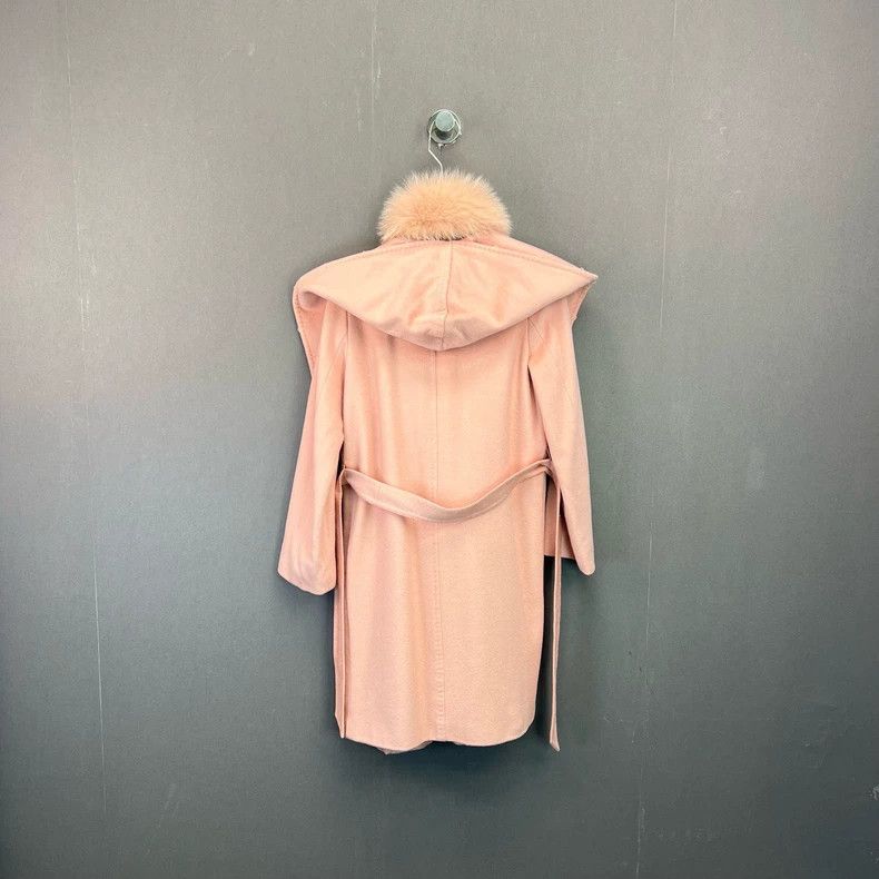 Max Mara Max Mara Fox fur collar lace-up coat Size S / US 4 / IT 40 - 2 Thumbnail