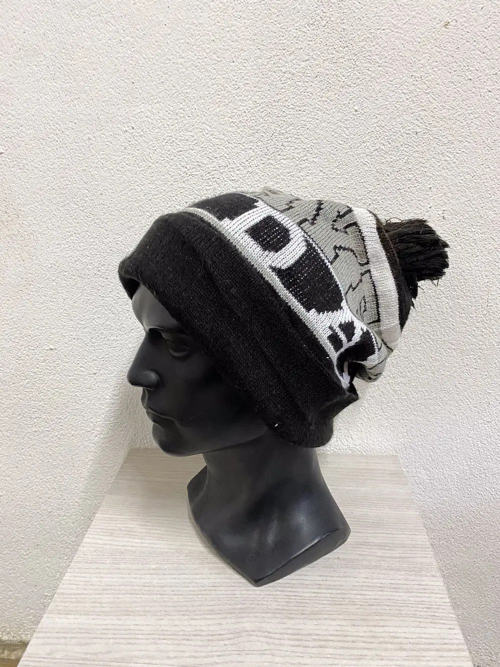 Japanese Brand × Vintage Rodeo Crown Spellout Bobble Beanie Hat Size ONE SIZE - 2 Thumbnail