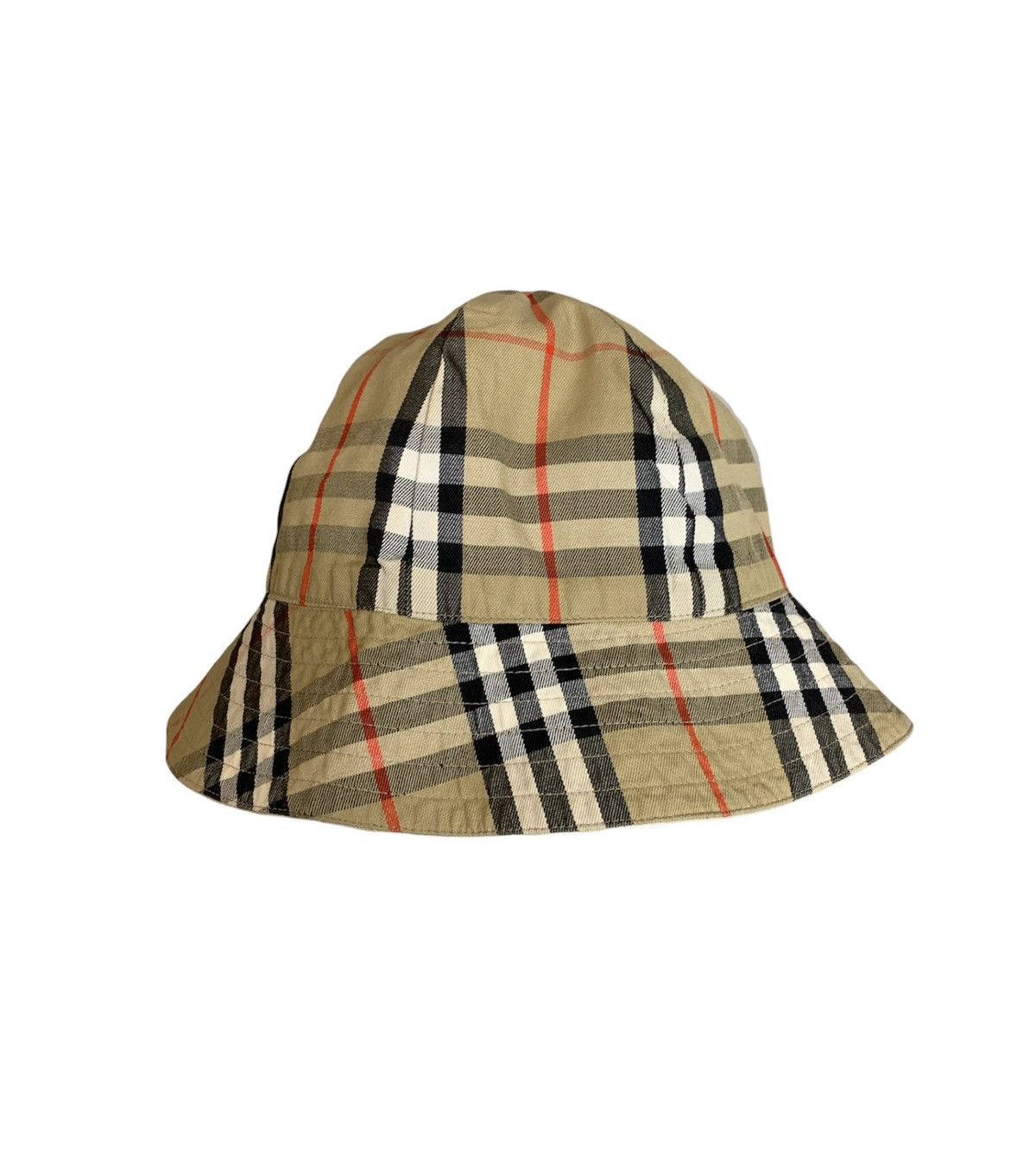 Vintage Burberry Bucket Hat Nova Check Panama Grailed