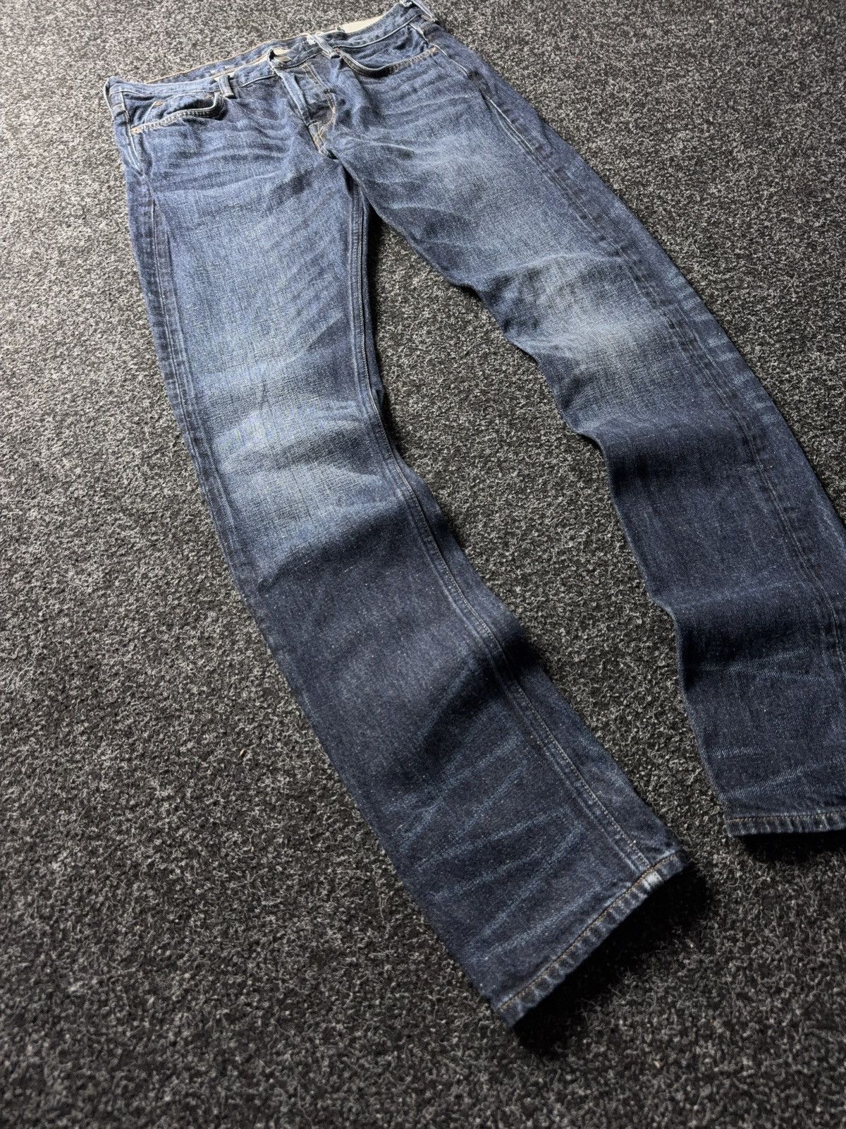 Allsaints AllSaints 00s Cigarette Slim Blue Distressed Denim Jeans Size US 31 - 2 Thumbnail