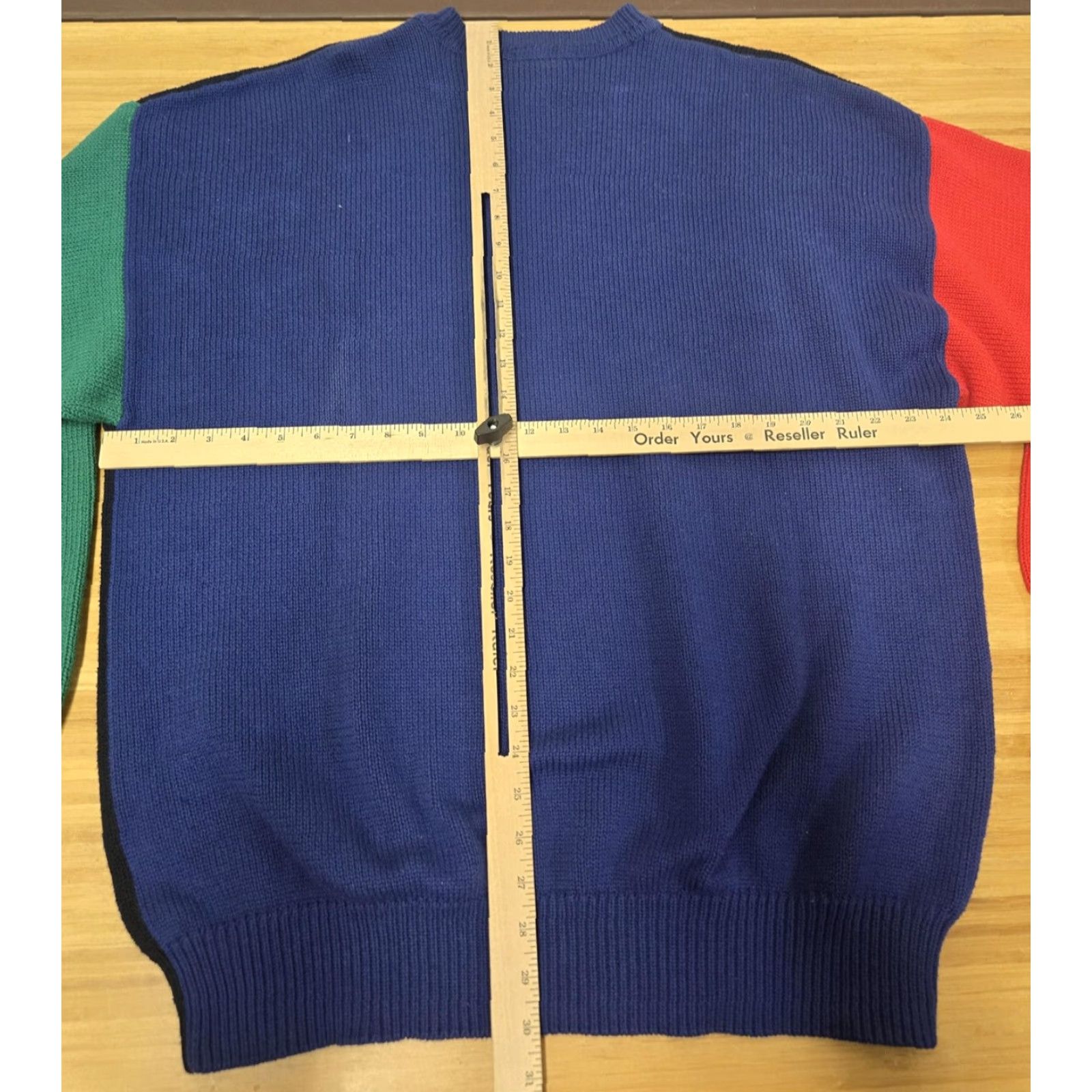 Nautica Nautica Sweater Mens XL Multicolor Colorblock Crewneck Knit US2 Nautical Logo Front Chest Embroidered Sail Royal Blue Green Red Navy Blue Yellow? Size US XL / EU 56 / 4 - 7 Thumbnail