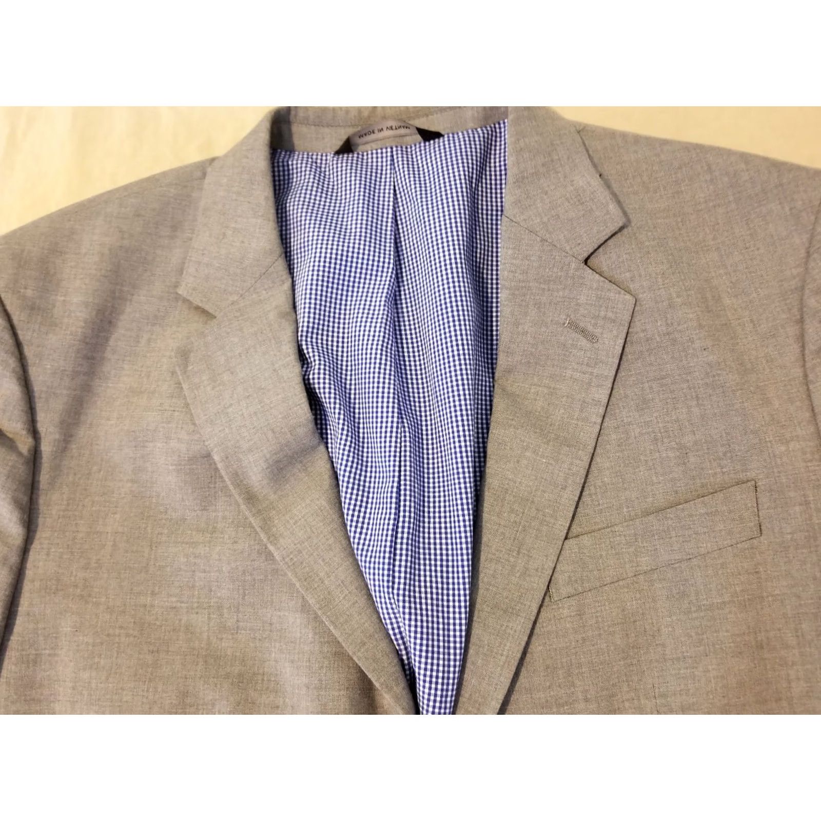 Banana Republic Mens Banana Republic Gray Jacket Blazer 42L Size 42R - 2 Thumbnail