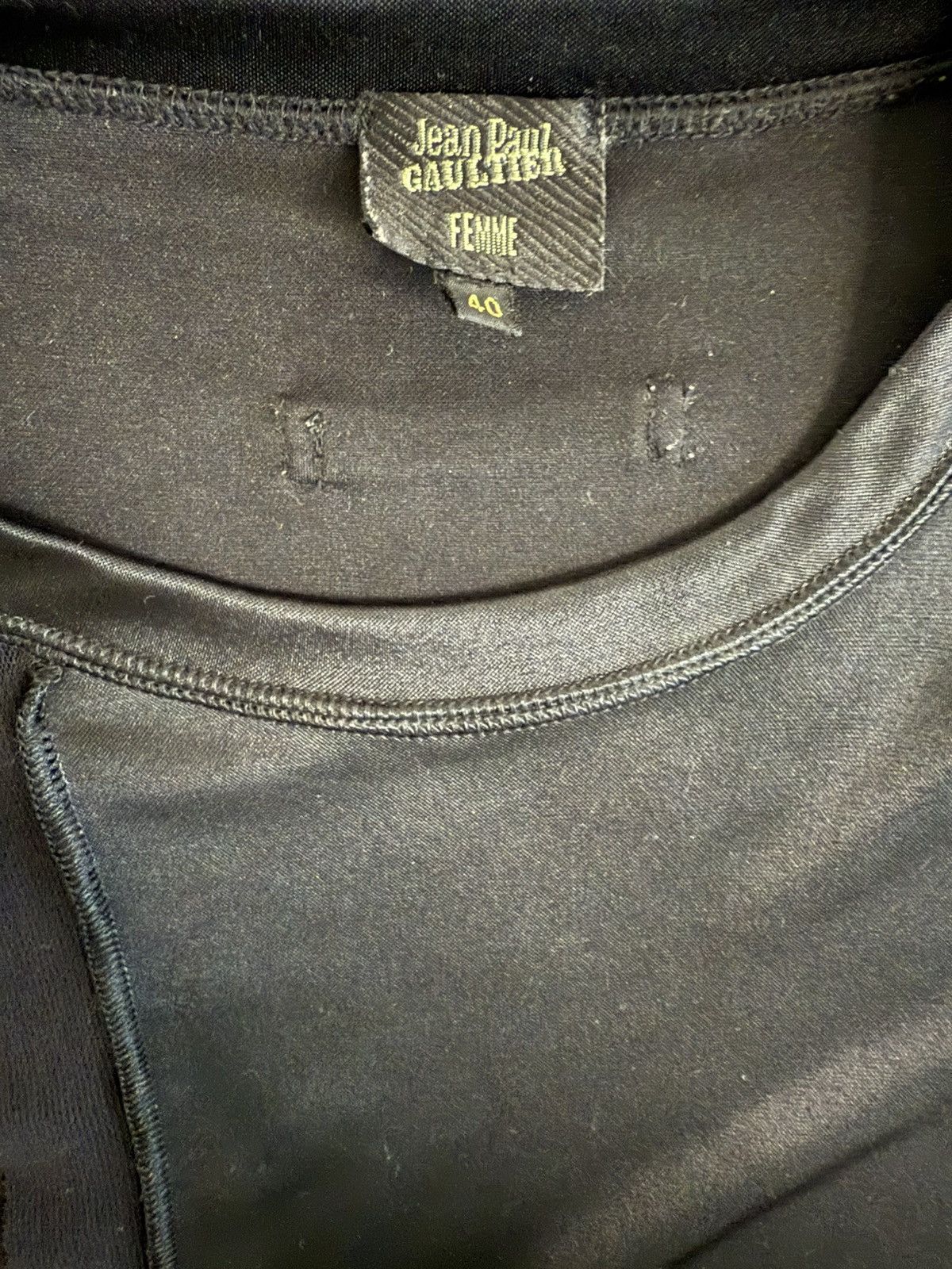 Jean Paul Gaultier Jean Paul Gaultier Black Panel Shirt – Made in Japan Size M / US 6-8 / IT 42-44 - 4 Thumbnail