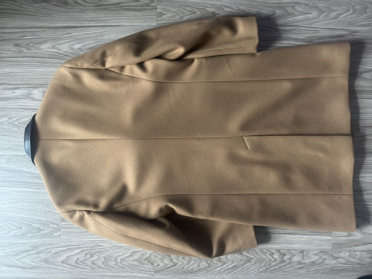 The Kooples THE KOOPLES Leather Collar Camel Wool Coat Size US L / EU 52-54 / 3 - 3 Thumbnail