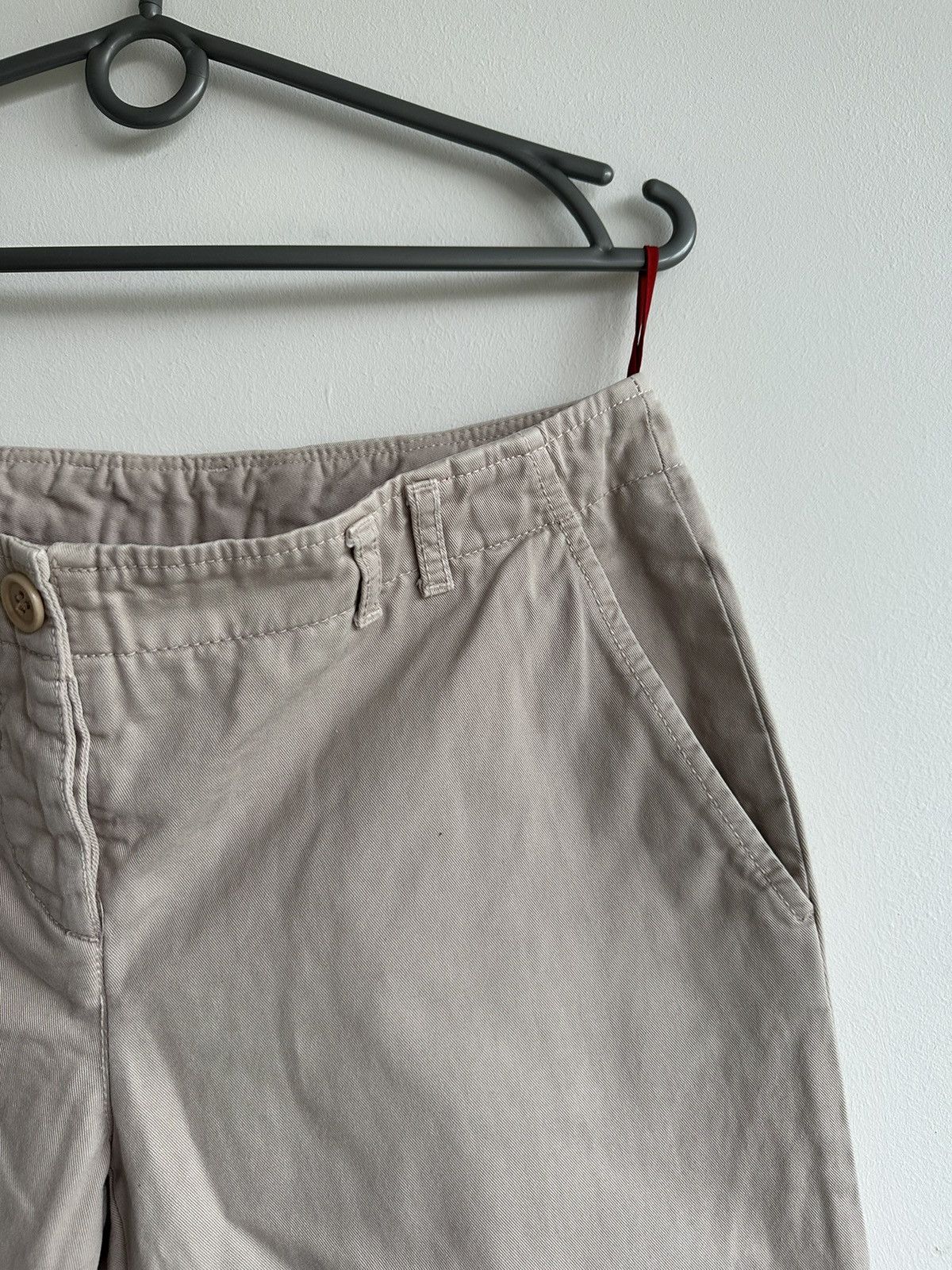 Prada 2003 Prada Cotton Beige Bootcut Chino Pants Women Size IT 42 Size 28" / US 6 / IT 42 - 6 Thumbnail