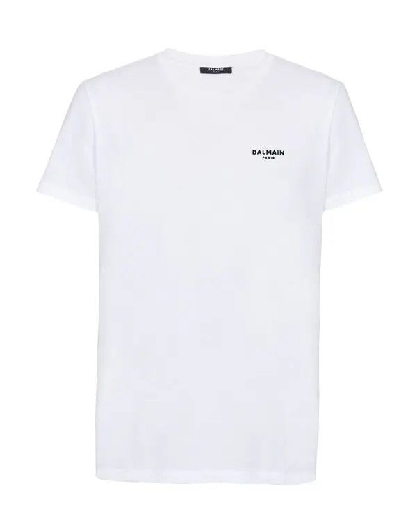 Balmain o1s1wg110925 Cotton T-Shirt in White Size US L / EU 52-54 / 3 - 1 Thumbnail