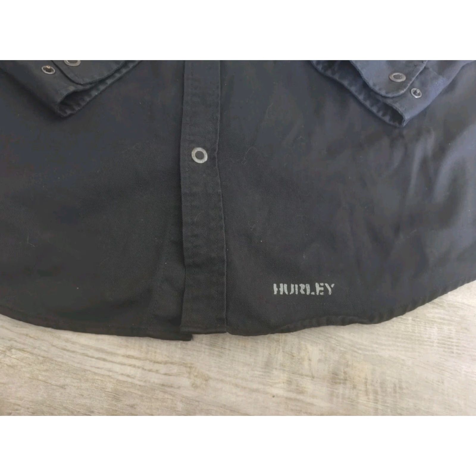 Hurley VINTAGE Hurley Men’s Long Sleeve Button-Up Shirt Black Military 90s Y2K Casual Formal Size L Size US L / EU 52-54 / 3 - 2 Thumbnail