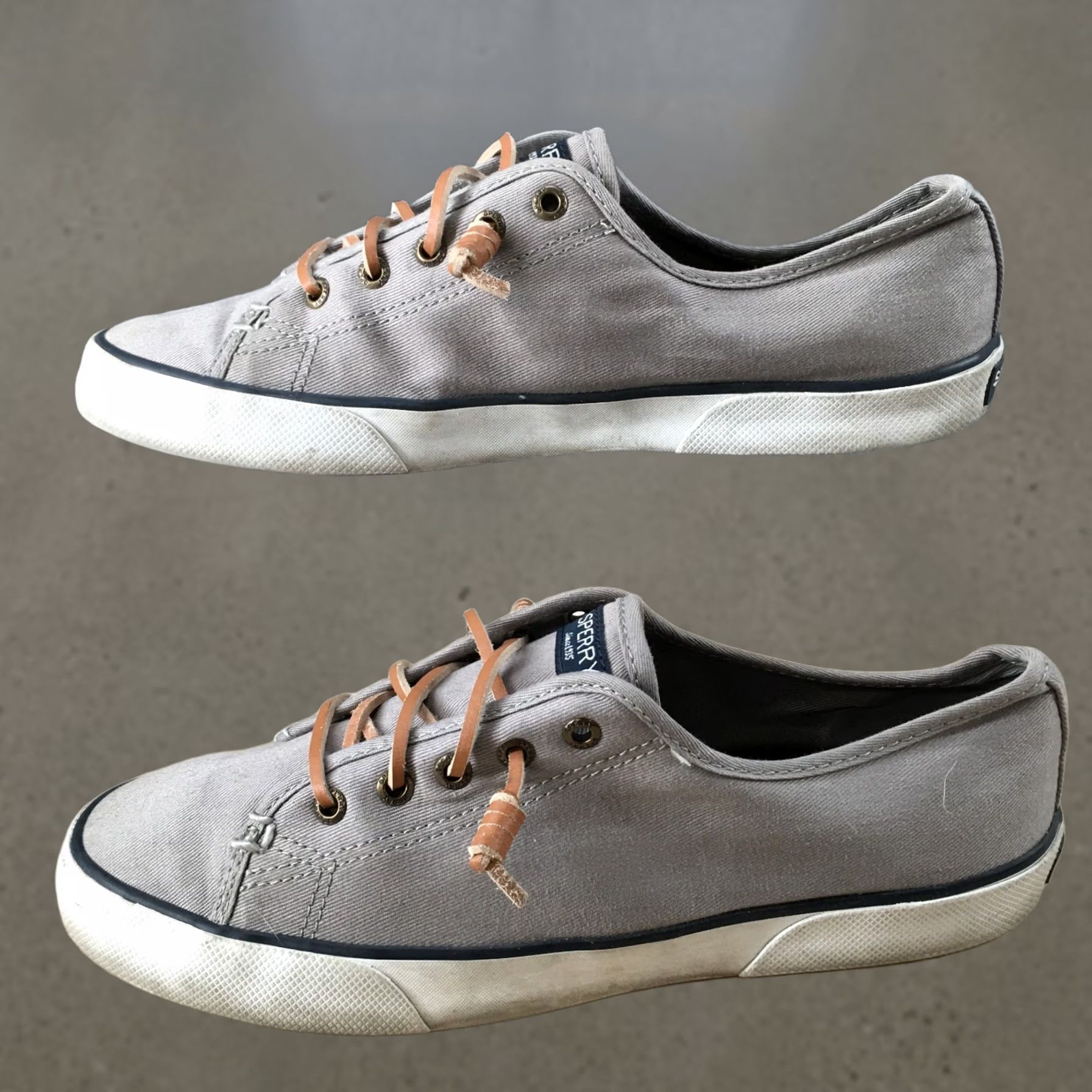 Sperry SPERRY Top Sider Sneaker Gray Fabric Low Top Womens 8.5M Seacoast Sts95729 Size M / US 6-8 / IT 42-44 - 1 Thumbnail