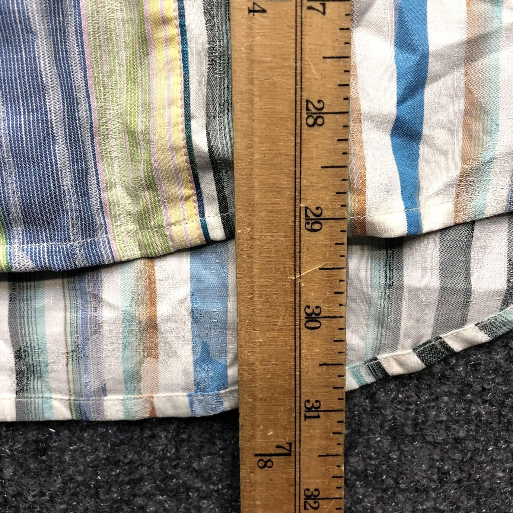 Robert Graham Robert Graham Shirt Mens Medium Multicolor Striped Button-Up Long Sleeve Embroidered Casual Shirt Size US M / EU 48-50 / 2 - 2 Thumbnail