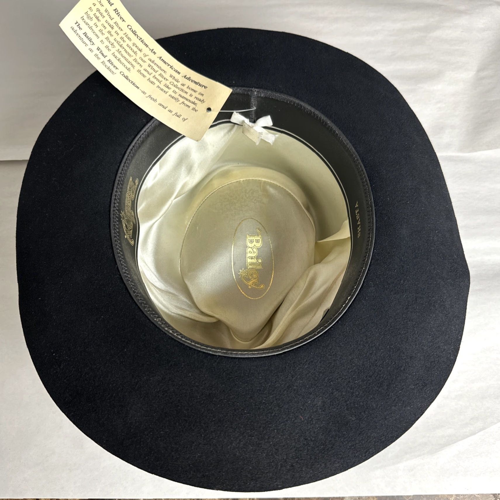 Bailey 44 Bailey Wind River Shasta Black Mens Hat 7 1/2 Cowboy Hat Mens Size 7 1/2 Black Bailey Wind River Shasta Cowboys Size ONE SIZE - 6 Thumbnail