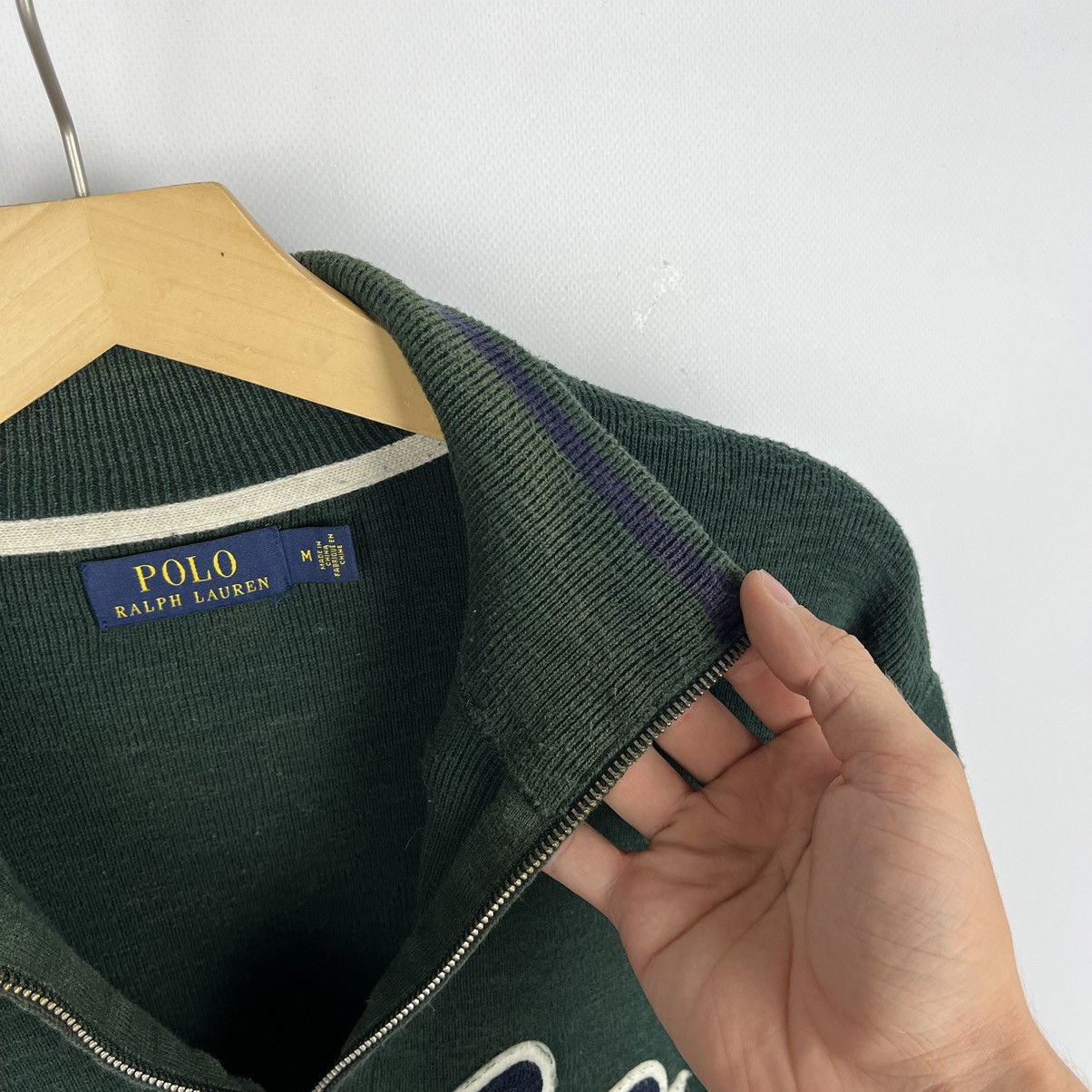 Polo Ralph Lauren Vintage Polo Ralph Lauren big logo 1/4 zip sweater 90’s Size US M / EU 48-50 / 2 - 12 Thumbnail