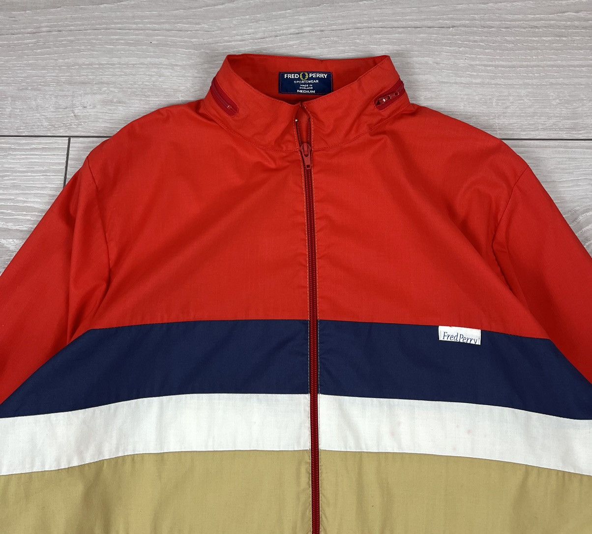 Fred Perry Rare Fred Perry England Vintage 80s Red Track Jacket Size US M / EU 48-50 / 2 - 4 Thumbnail
