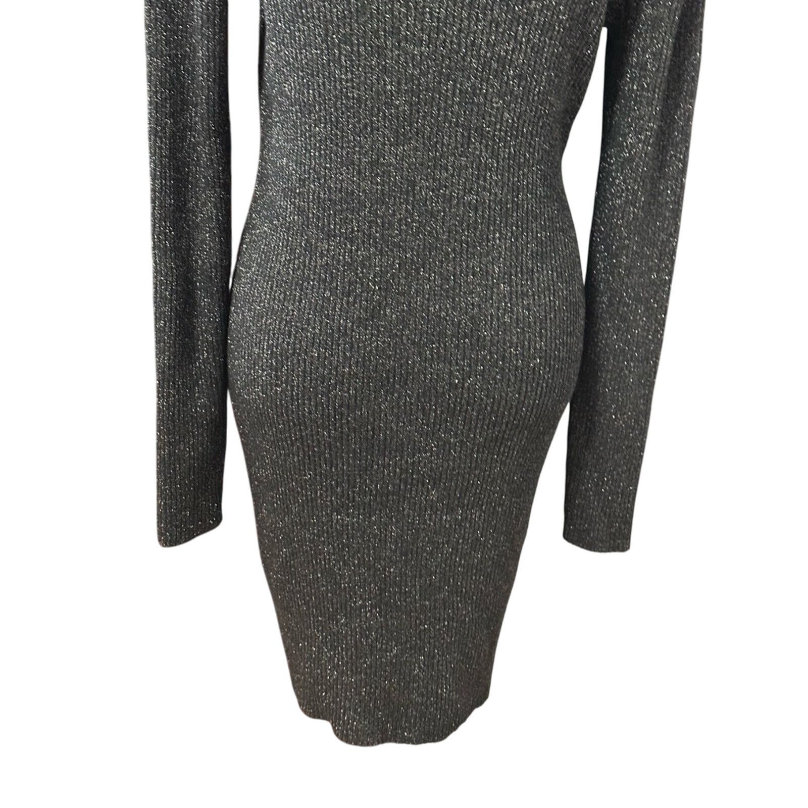 Other UK Open Edit Knit Sweater Dress Metallic Black Women's XL NWOT Size XL / US 12-14 / IT 48-50 - 6 Thumbnail