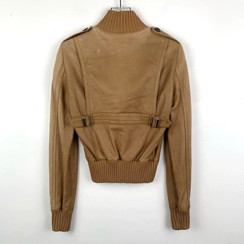 Gucci Gucci Size 36 Horse buckle brown stand-up collar leather j Size US XXS / EU 40 - 2 Thumbnail