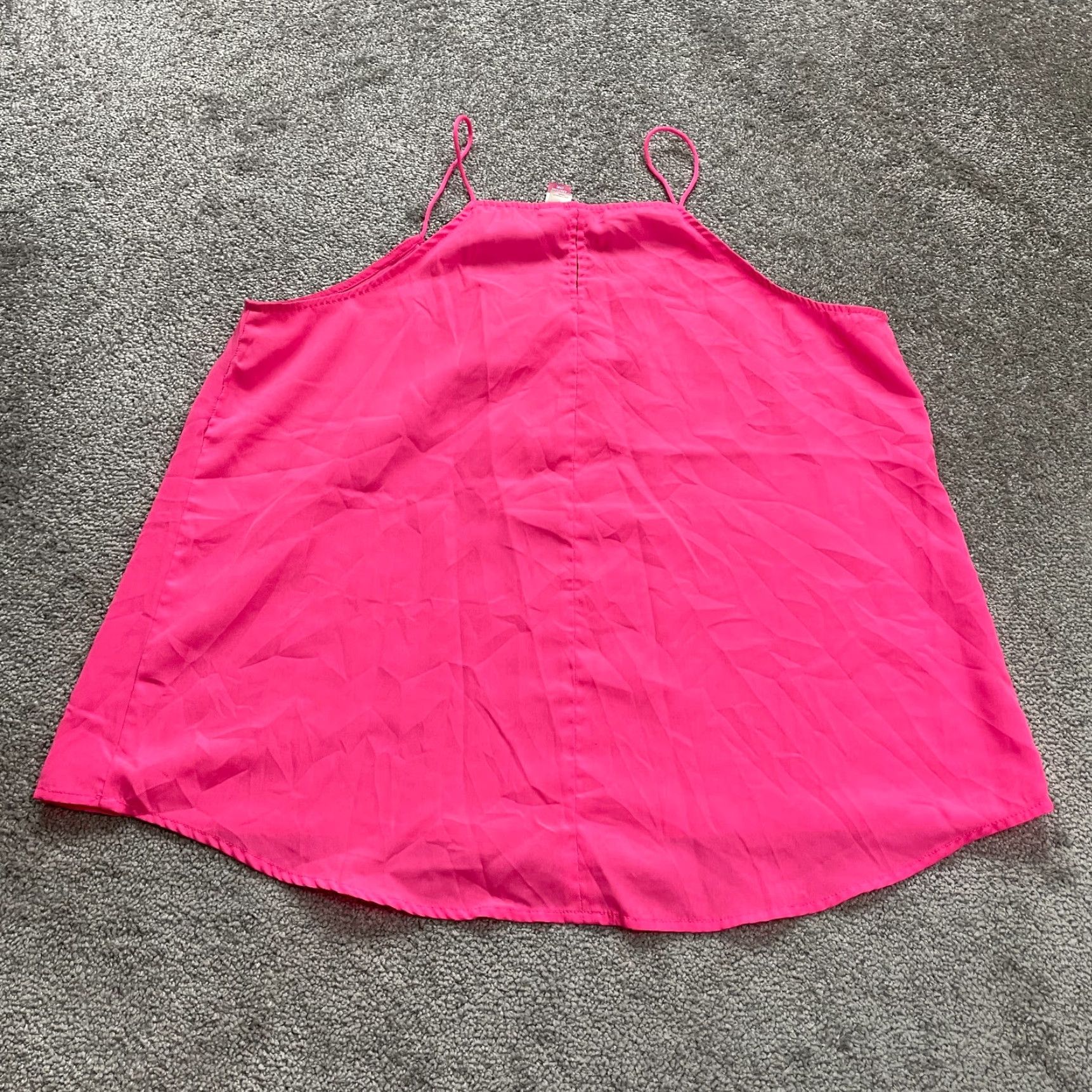 Vintage No Boundaries Camisole Tank Top Womens 2XL Pink Spaghetti V-Neck Sleeveless Casual Relaxed Modern Size XXL / US 16-18 / IT 52-54 - 2 Thumbnail