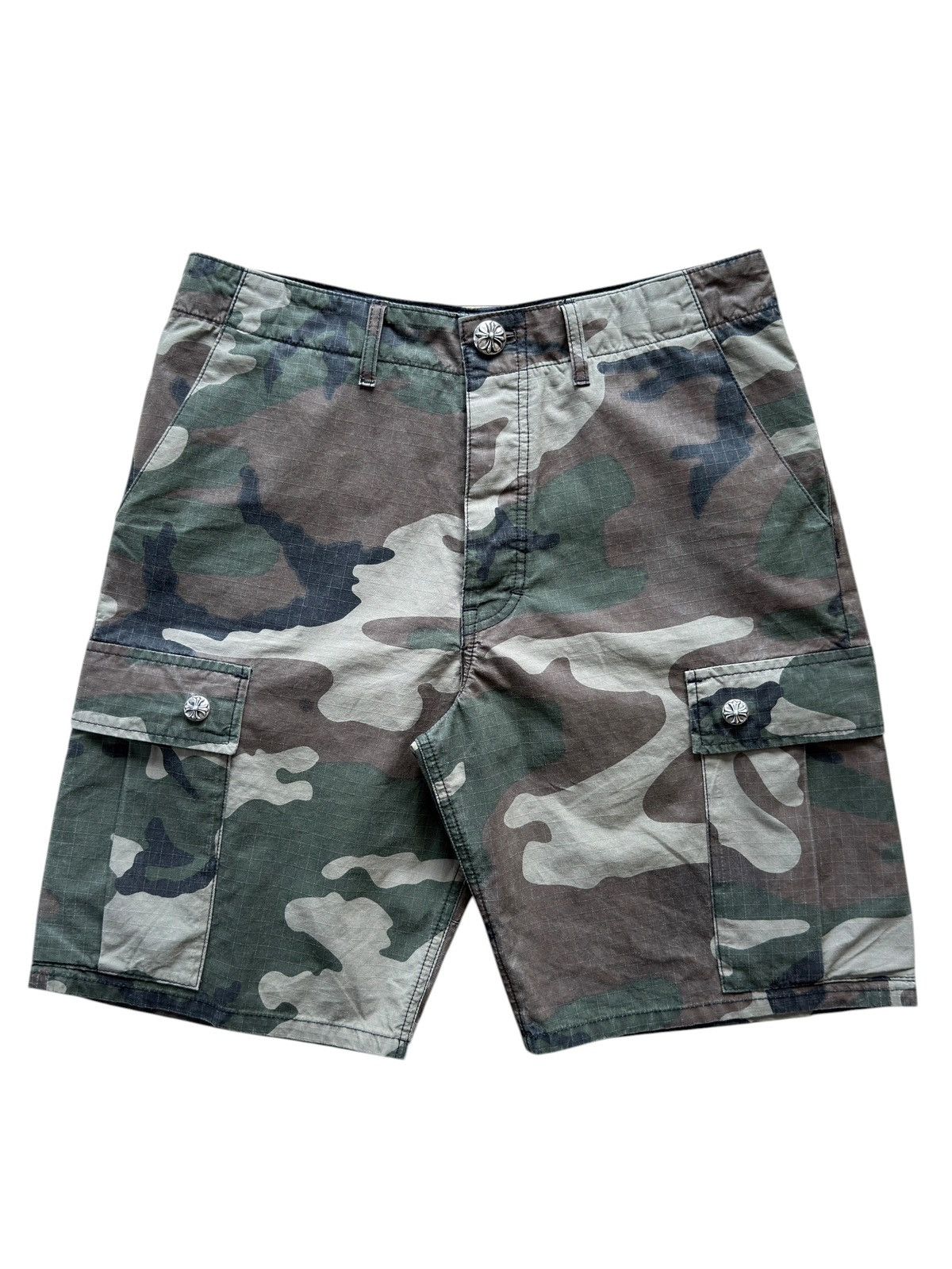 Chrome Hearts Chrome Hearts ‘Devil Dog’ Camo Cargo Shorts Size US 32 / EU 48 - 1 Thumbnail