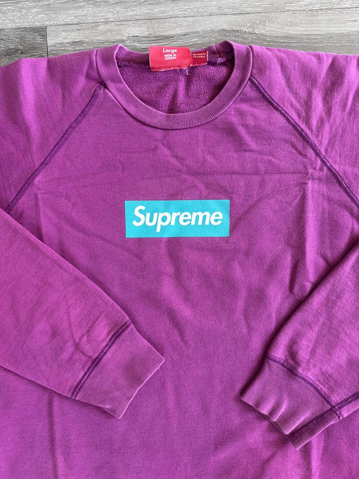 Supreme Supreme Magenta Screenprint Box Logo Crewneck 2007 Size US L / EU 52-54 / 3 - 1 Thumbnail